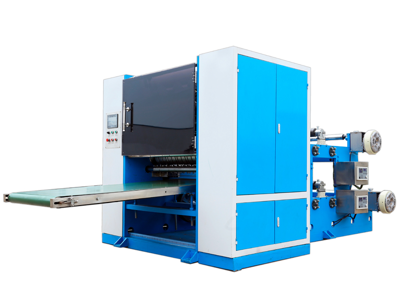 Interlocking extraction plastic film folding machine